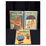 3 Dell Comics Including Tom Thumb and Tubby