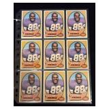 Nine 1970 Alan Page Football Cards
