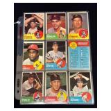 1963 Topps Baseball Card Collection (54 Cards)