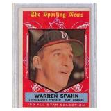 1959 Topps Warren Spahn Baseball Card #571