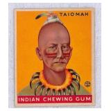 1933 Goudey Indian Gum No. 208 'Taiomah' Card