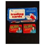 Elvis Card Wrappers and Empty Vending Box