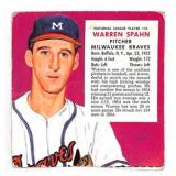 1955 Warren Spahn Red Man Tobacco Baseball Card