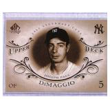 2005 UD Legendary Cuts Joseph Paul DiMaggio Card