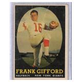 1958 Topps Frank Gifford Football Card #73