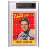 1958 Topps Frank Malzone Autographed Card