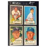 1952 Topps Baseball Cards Lot of 4