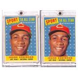 (2) 1958 Topps Frank Robinson All-Star Cards