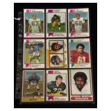 (14) Vintage Football Cards in Sleeves