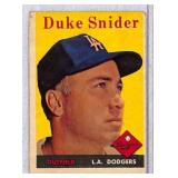 1958 Duke Snider Topps Baseball Card, #88