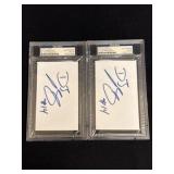 (7)PSA/DNA Authenticated Signed Index DJ Augustin