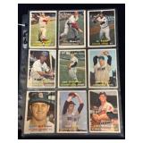 (20) 1957 Topps Baseball Cards in Plastic Sleeves