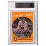 1959 Topps Hector Lopez #402 Signed Beckett COA