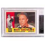 1960 Topps Roy Sievers Signed Card Beckett COA