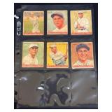 (6) 1933 Goudey Big League Baseball Cards