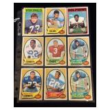 (12) 1970s Topps Football Cards
