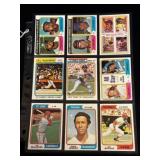 (9) 1970s Baseball Trading Cards