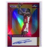 Dominique Wilkins Leaf Vivid Autograph Card