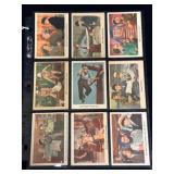(9) 1959 Fleer Three Stooges Trading Cards