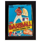 Fleer Baseball Sticker Cards with Wrappers