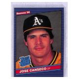 1986 Donruss Jose Canseco Rookie Card #39