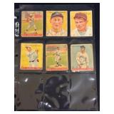 1933 Goudey Baseball Cards, Lot of Six