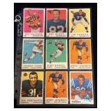 (13) Vintage Football Trading Cards