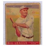 1933 Goudey Heinie Manush Baseball Card #47
