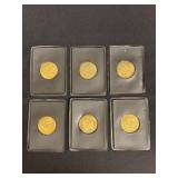 Gold-Tone Football Commemorative Coins