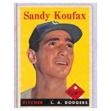 1958 Topps Sandy Koufax Baseball Card #187