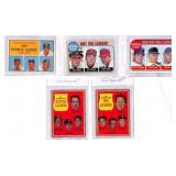 (5) 1960s Baseball Leaders Trading Cards