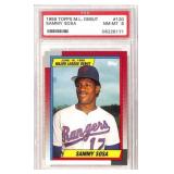 1989 Topps MLB Debut Sammy Sosa Card PSA 8