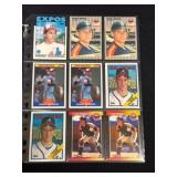 9 Assorted Baseball Cards in Sleeve