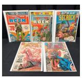 Five Sgt. Rock Comic Books