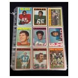 (72) 1970s NFL Football Trading Cards