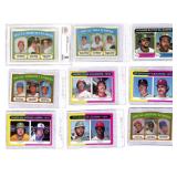 (9) 1974/1975 Topps Baseball Cards