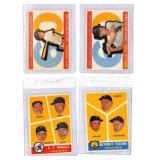 4 1960 Topps Baseball Cards