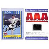Derek Jeter Signed Yankees Baseball Card