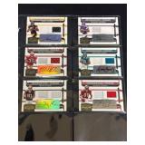 Six Gridiron Gems Signed Football Cards
