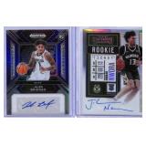Two Autographed Rookie Basketball Cards