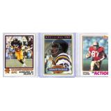 Six Vintage NFL Trading Cards in Sleeves