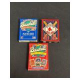 Three Decks of Major League Baseball Playing Cards