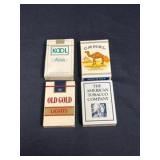 4 Vintage Cigarette and Card Deck Packs