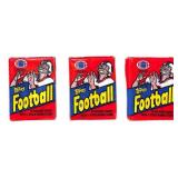 Three 1982 Topps Football Trading Card Packs