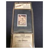 Lou Brock Signed Upper Deck Baseball Card