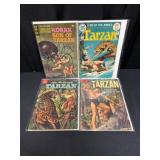Four Tarzan-Themed Comic Books