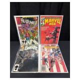 Four Marvel Comic Books in Sleeves