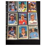 (9) Baseball Trading Cards