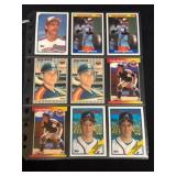 (9) Baseball Rookie Cards in Protective Sleeve