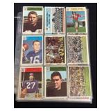(81) 1960s NFL Trading Cards in Plastic Sleeves